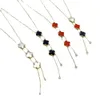 Nouveaux colliers pendentif pour femmes 4/quatre feuilles trèfle médaillon collier de haute qualité chaînes ras du cou concepteur bijoux plaqué or filles cadeau