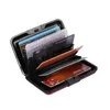 1 Pc Men Aluminum Bank Card Holder Blocking Hard Case Wallet Solid Credit Card Anti-RFID Scanning Protect Card Holder c97l#