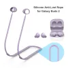 Anti-Lost Earskydd Rem för Samsung Galaxy Buds 2 Hörlurhållare ROPE CABLE HEADSET SILICONE NACK Sträng Tillbehör för öronsnäckor