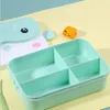 Dinnerware School Kids Bento Lunch Box Rectangular Leakproof Plastic Anime Portable