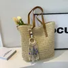 Shoulder Bags Women Vintage Bag With Tassel Crochet Beach Handbag Large Capacity Retro Straw Ladies Summer Daily