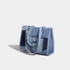Сумки на плечо 2024 Нишевая дизайнерская роскошная джинсовая сумка-тоут в стиле ретро Изысканная и универсальная сумка Высококачественная повседневная простая сумка