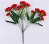 Decoratieve bloemen 1 Bunch 10 Head Fake Cannation Artificial Plastic Plants Home Party Decoratie Bruiloft Bridale accessoires