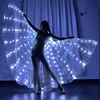 LED Dance Fairy Wings Butterfly Cape Children's Performance Clothes Stage Fastflash Light Performance Belly Dancing Forniture a LED