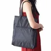 large Capacity Waterproof Oxford Cloth Reusable Foldable Shop Bag Tote Bag Shoulder Bag Wable Shopper Storage Handbag 63X1#