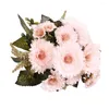 Fleurs décoratives Fleur d'oeillet artificielle en plein air Bouquet en plastique résistant aux UV pour la fête à la maison Festival de mariage Accessoires de décoration de jardin