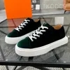 Casual Shoes Designer Brand Men Sneakers Round Toe Tennis Runner Real Leather Pet Driving Thick Sole