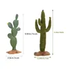 Figurine decorative Micro paesaggio Cactus Piccola pianta in vaso Ciondoli in resina da tavolo Simulazione Modellazione Ornamento Artigianato Home Office Decor