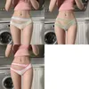 Women's Panties Sexy Cut-out Cotton Antibacterial Bottom Block Underwear Low-rise Seamless Less Ladies Plus Size Thin Briefs