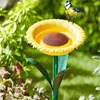 Andere vogelbenodigdheden Zonnebloemvoeder Staande bloem Wilde voederbakken Stakes Decor Geel 1 PCS