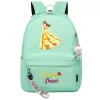 belle Princ Kawaii Boys Girls Kids School Book Bags Women Bagpack Teenagers Canvas Laptop Travel Backpack E2ut#