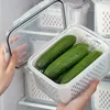 Storage Bottles Refrigerator Organizer Box Clear Fruit Food Jars Transparent Fridge Bin Containers For Pantry Freezer