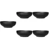 Bowls 5 Count Black Bowl Soup Containers For Japanese Style Noodle Melamine Tableware