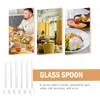 Spoons 6 Pcs Dessert Spoon Glass Coffee Kitchen Supplies Accessories Mixing Heat-resistant