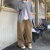 Erkek pantolon erkek kadın sokak kıyafeti moda gevşek sıradan saf pamuk geniş bacak kargo şehri Japon Koreli Vintagetrousers