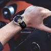 JINLERY fliegende Tourbillon-Armbanduhr, individuelle automatische Herren-Tourbillon-Mechanikuhren aus Moissanit