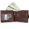 Brand Men Wallets Genuine Leather Curso Short Purse Fi Hasp Wallet for Masculino portomee com suporte para o suporte para cartão 31ab#