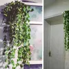 装飾的な花240cm 1PCS人工偽吊り先のぶらぶら植物の葉シミュレーション登山ガーランドホームガーデンウォールクラブ装飾