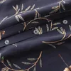 Blusas de mujer con estampado de hojas de Birdtree, cuello vuelto, manga larga, camisas de crepé de seda auténtica para mujer, Top para primavera y otoño T38807QM 2024