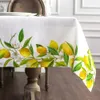 Tableau de table d'été à fleur de citron rectangle