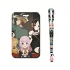 1 SET JAPANSKA ANIME SPYXFAMILY CARD CASES CARD LANYARD KEY LANYARD COSPLAY BADGE ID KORT HALLER NECK REPS KEYCHAINS ANAA B9AZ#