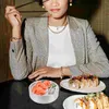 Dinnerware Define Sashimi Plate Japonês Sushi de aço inoxidável Bandeja de prato