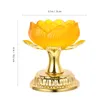 Candle Holders Lotus Ghee Lamp Holder Base Butter Decor Alloy Tea Light Decorative