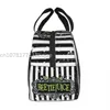 Tim Burt Horror Movie Beetlejuice Herichte lunchbox voor vrouwen Kinderschool Waterdichte koeler Thermal Food geïsoleerde lunchtas C65N#