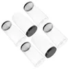 Jarrones 6 PCS Botes de cocina Tarro de almacenamiento de plástico con tapa Contenedores de condimentos de cereales Tapas reutilizables de avena