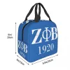 zeta Phi Beta Insulated Lunch Bags for Work School Resuable Thermal Cooler Food Lunch Box Women Kids Picnic Tote Bags G8mn#