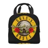 guns N Roses Logo Insulated Lunch Bag for Outdoor Picnic Heavy Metal Portable Thermal Cooler Lunch Box Women Children i5fu#