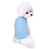 Dog Apparel Pet T-shirt Pretty Mesh Comfortable Wave Pattern Cat Suspender Shirt Daily Wear Vest