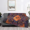 Blankets Square Mandala Blanket Fashion Custom Yoga Vintage Ornament Floral Om Ohm