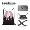 Personnalisé Trans Pride Flag Drip Cordon Sac Femmes Hommes Léger Transgenre LGBT Sports Gym Stockage Sac À Dos a2Q7 #