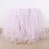 Table Skirt 2 Colors Beautiful Tulle For Wedding Birthday Bridal Baby Shower Party Decoration