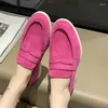 Casual Shoes Loafers Flats Platform Suede Women Sneakers Spring Comant Work Walking Cotton Chaussures Femmes