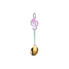 Cucharas Nota musical Cuchara Café Leche Agitación Postre Azúcar Vajilla Herramienta 50LB