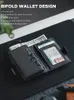 Portafoglio per uomo Porta carte di credito in alluminio sottile Porta carte di credito minimalista con blocco RFID Portafoglio Air Tag x73X #