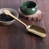 Çay Kepçeleri Yüksek kaliteli korozyona dayanıklı paslanmaz çelik küçük çay kaşığı yaratıcı aksesuarlar kalın bakır renk kepçe kürek