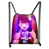 Japanese Amine Oshi No KO ryggsäck Ai Hoshino Rubii Akuamarin Kvinnor Drawstring Väskor FI Storage Bag Teenage Bookbags H5oi#