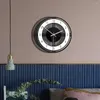 Väggklockor Creative Clock Stylish Mute Hushåll hängande bambu svartvitt för dekor