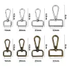 5Pcs Swivel Clasps Alloy Metal Lanyard Snap Hooks Clip Hook For Keychain Bag Key Rings Jewelry Making Craft Sewing Accessories