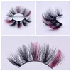 Falsche Wimpern, 2 Paar, flauschig, 25 mm, künstliche Nerz-Wimpern, Bulk-Großhandel, rosa, Make-up-Werkzeuge