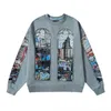 Bluzy męskie, które decyduje o War Pullover 2024Ss Spring Nowy rozdrobniony dla mężczyzn Women USA High Street Hip Hop Skateboard Y2K Hoody Pnwa