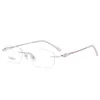 Zonnebrillen Frames Randen Bril Voor Vrouwen Titanium Brillen Bijziendheid Optiek Frame Recept Lens Lezen Diamant Design Brillen