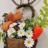 Decorative Flowers Flower Basket Rattan Ring (with Lights) Easter Decoration Pendant Family Porch Dress