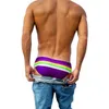 Underpants MONERFFI Mens Triangular Swimwear Low Rise Sexy Pouch Male Swimming Briefs Stripe Swimsuit Man Surf Swim Trunks Beach Shorts