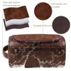 leather Toiletry Bag for Men Women Dopp Kit Mens Hanging Toiletry Bag Travel Toiletry Bag for Traveling Large Cosmetic for T B0jv#