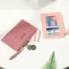 Mężczyźni i kobiety Holder Card Card Pu Zipper Small Coin Tourse Uchwyt karty kredytowej Solidny kolor Busin Card Case Busin Holder L5CP#