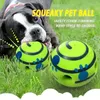 Jouet interactif pour animaux de compagnie, boule de rire pour chiens, balle d'entraînement au qi avec des sons amusants, roulez et secouez pendant des heures de divertissement